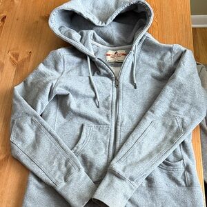 American Giant Gray Zip-Up Hoodie